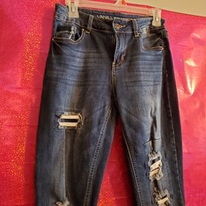 Ripped Denim Skinny Jeans